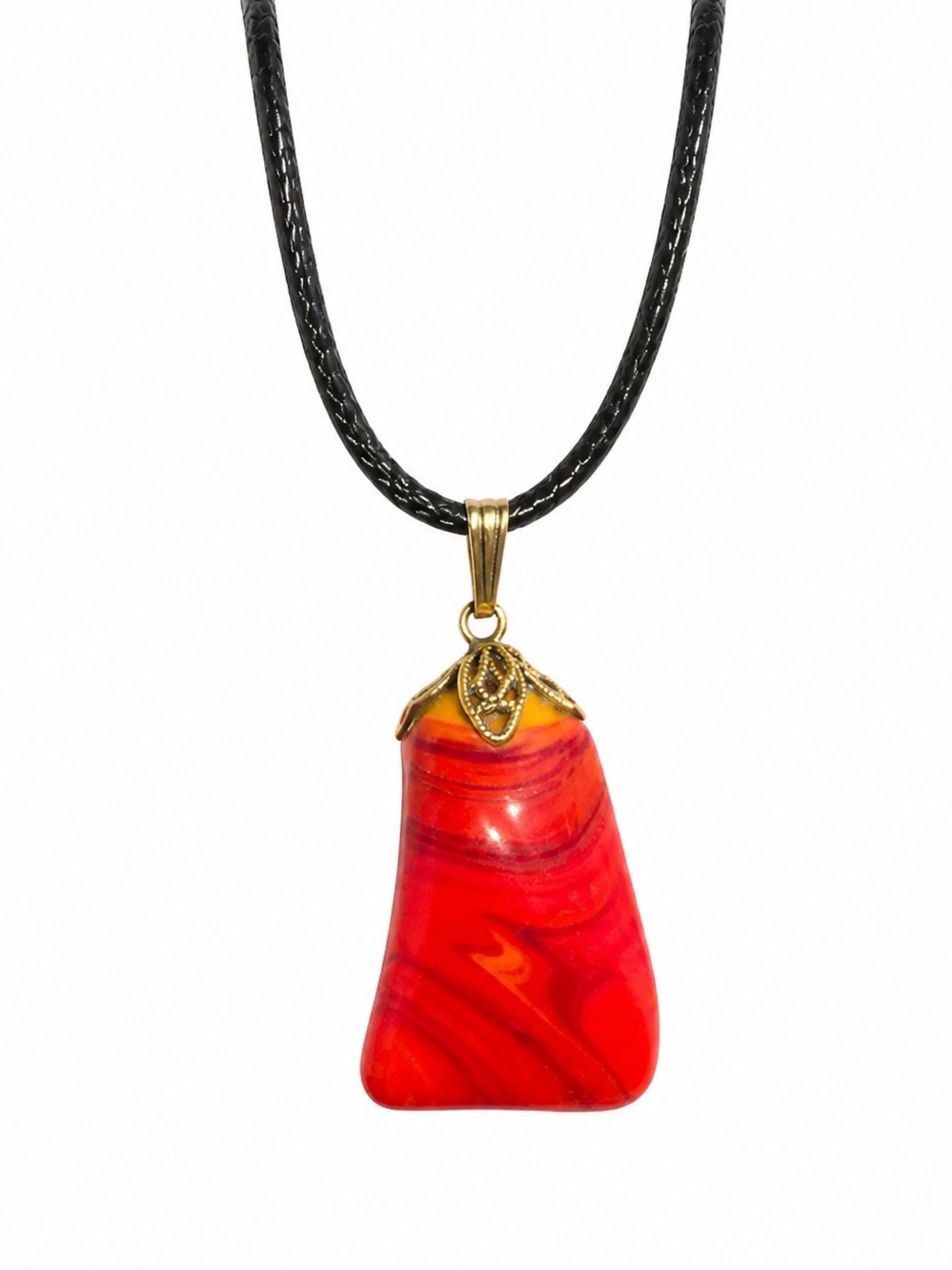 Red Agate Pendant Necklace - Women Jewelry